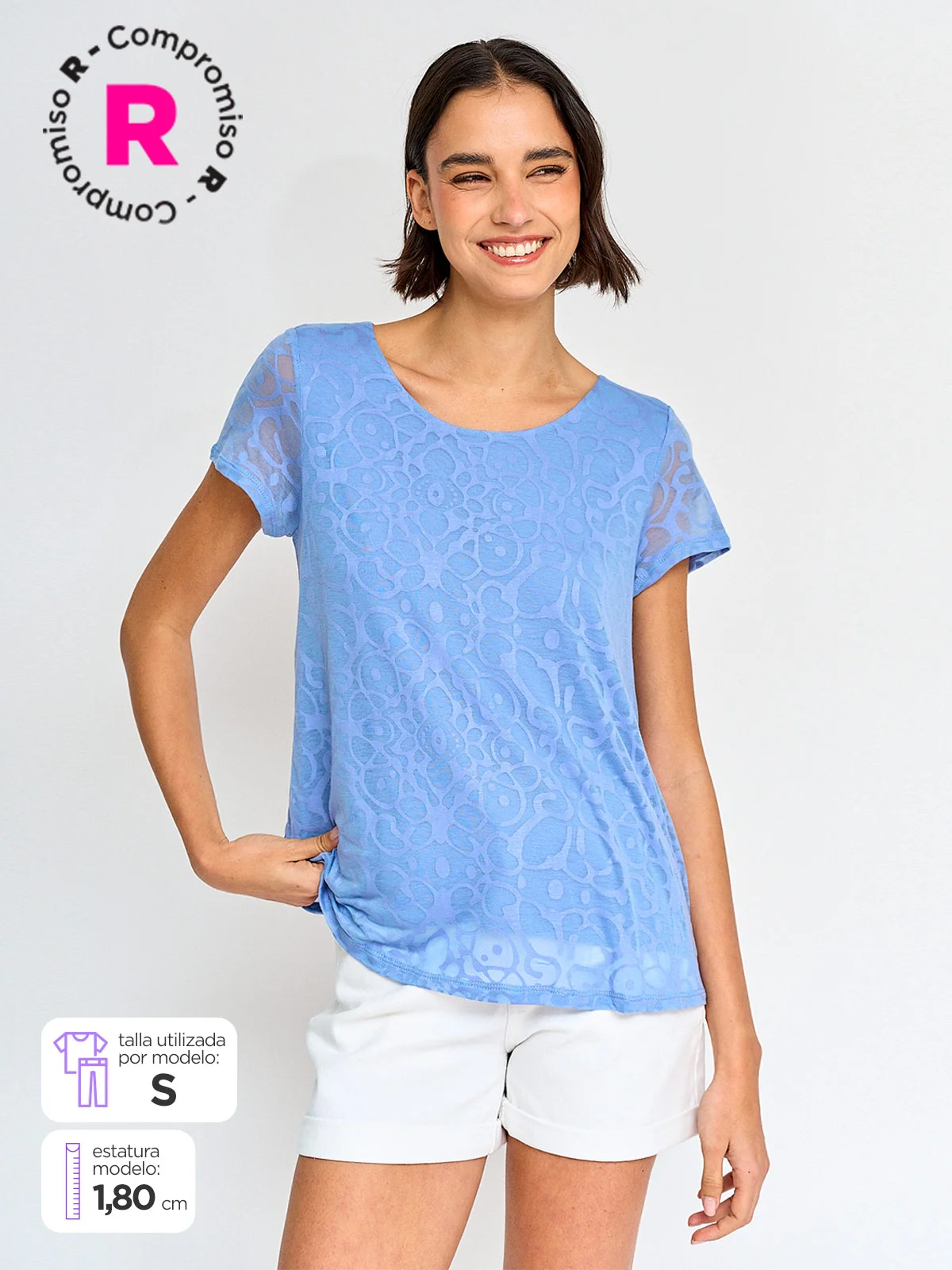 POLERA MUJER REGATTA CUELLO REDONDO MANGA CORTA - 1