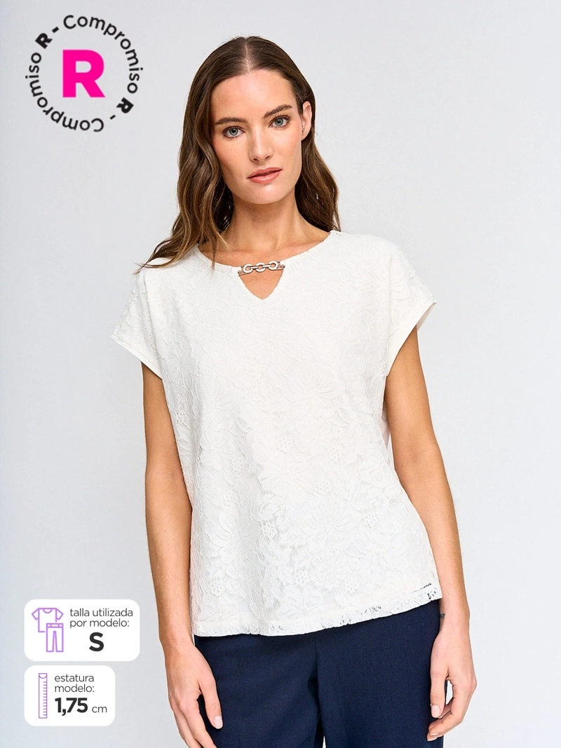 CACHAREL POLERA MUJER CACHAREL MANGA CORTA