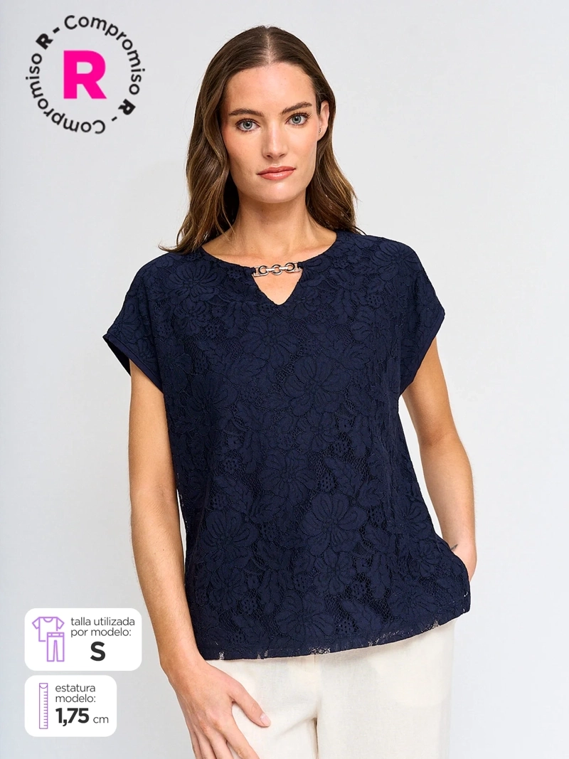 POLERA MUJER CACHAREL MANGA CORTA - 1