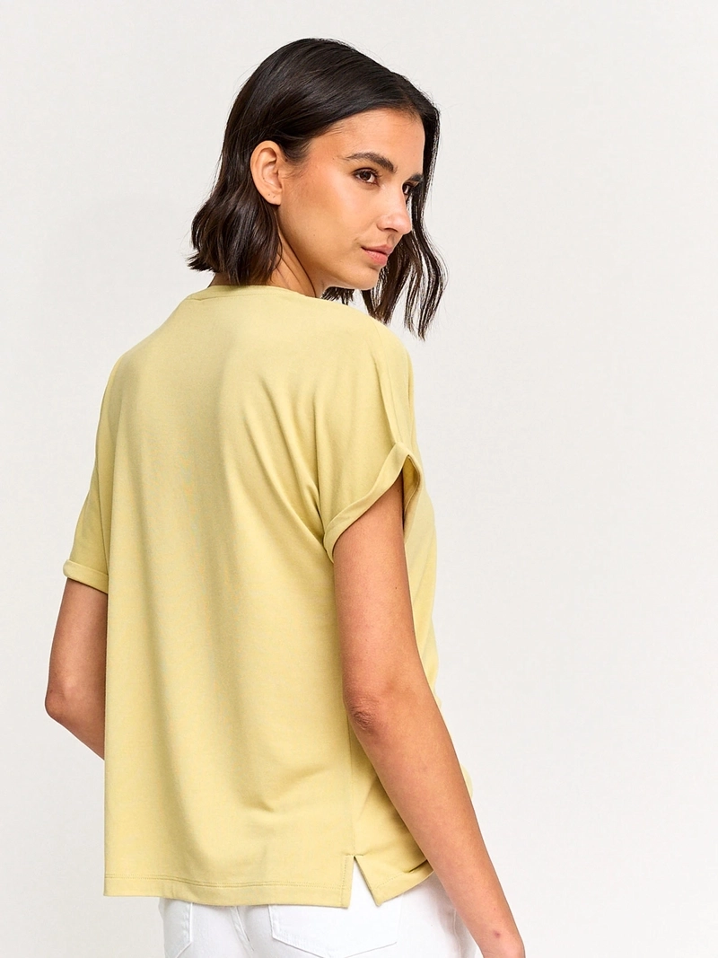 POLERA MUJER CACHAREL CUELLO BOTE MANGA CORTA - 3