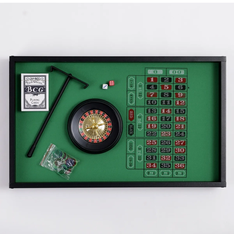 RULETA DE CASINO RIPLEY HOME CON 4 VASOS