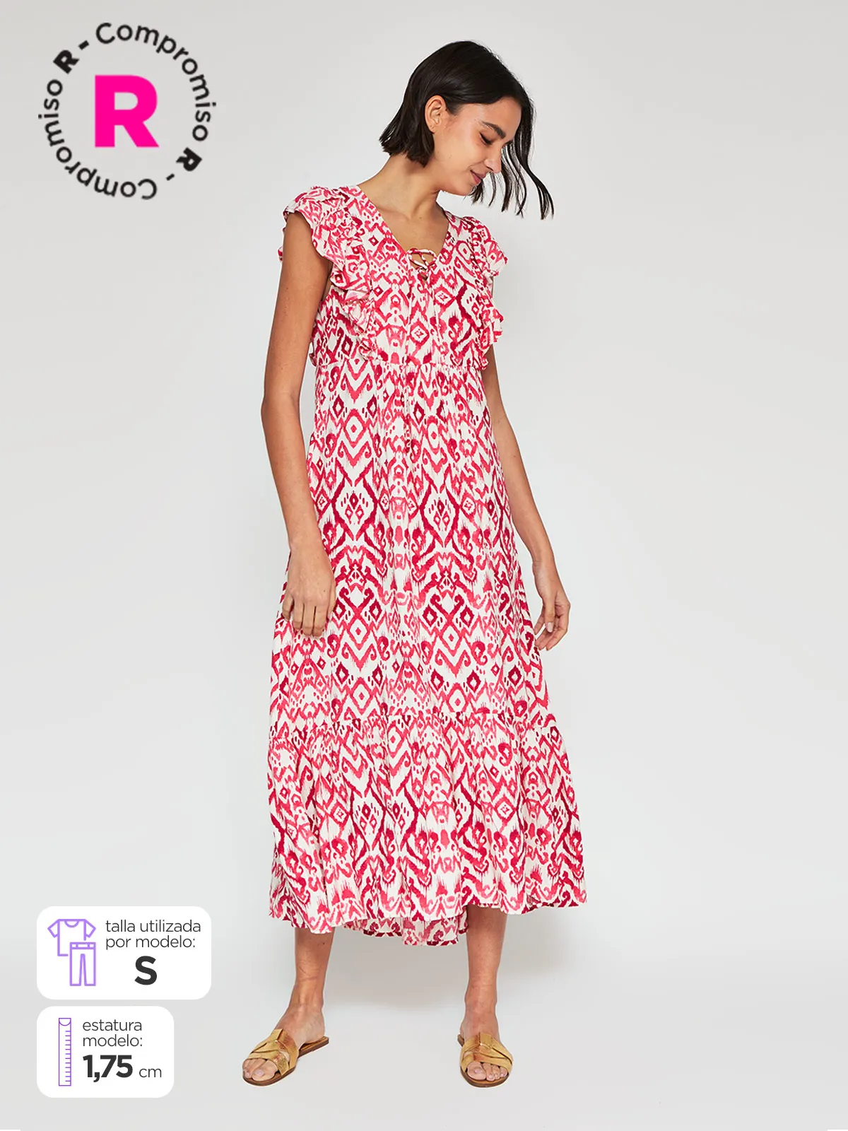 VESTIDO MUJER REGATTA LARGO CUELLO EN V - 1
