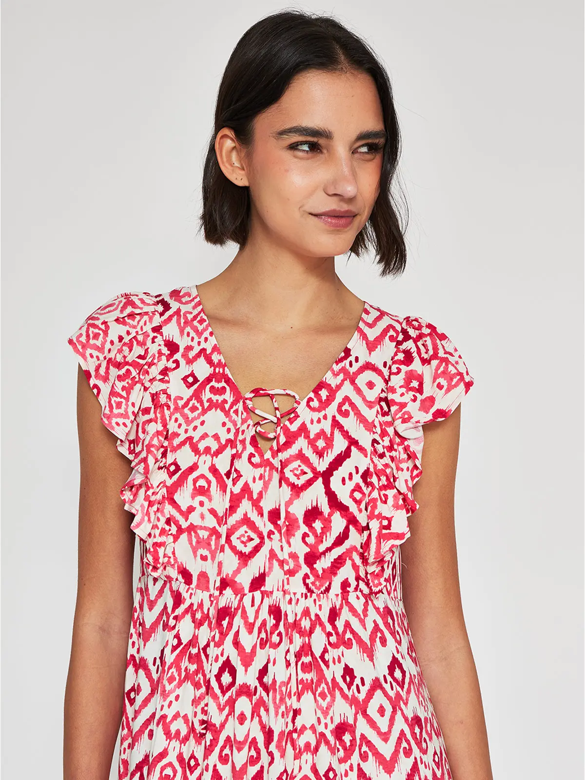 VESTIDO MUJER REGATTA LARGO CUELLO EN V - 4