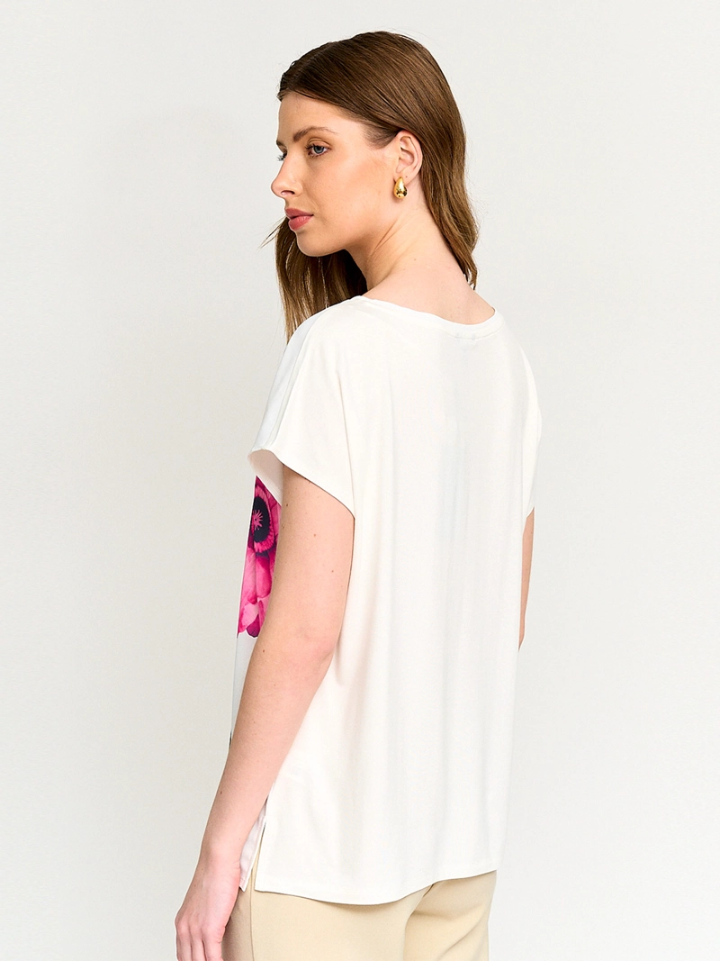 POLERA MUJER CACHAREL MANGA CORTA ESTAMPADO - 2