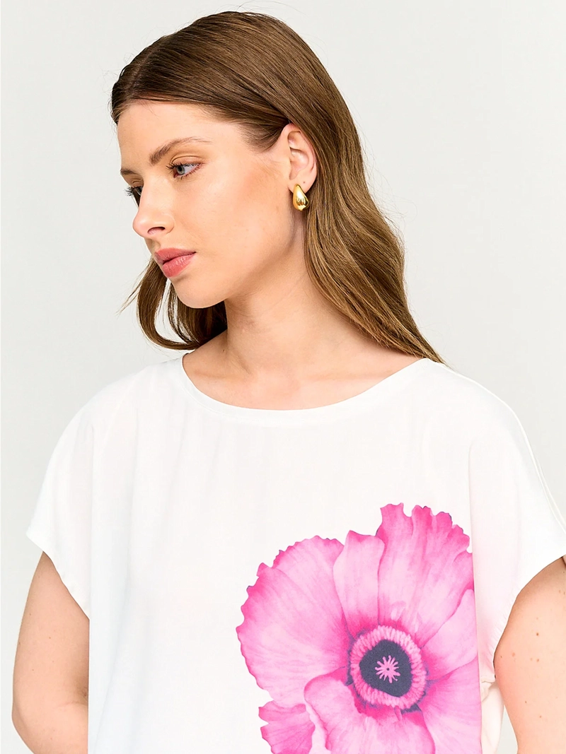 POLERA MUJER CACHAREL MANGA CORTA ESTAMPADO - 3