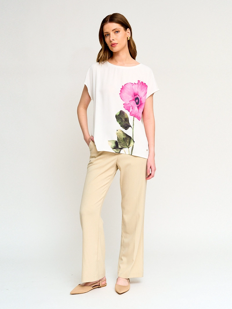 POLERA MUJER CACHAREL MANGA CORTA ESTAMPADO - 4