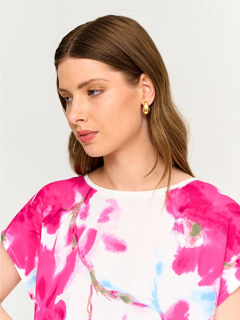 POLERA MUJER CACHAREL MANGA CORTA ESTAMPADO - 3