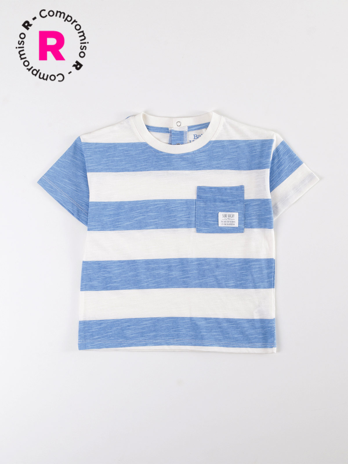 POLERA NIÑO BABY HARVEST RAYAS GRUESA CON BOLSILLO