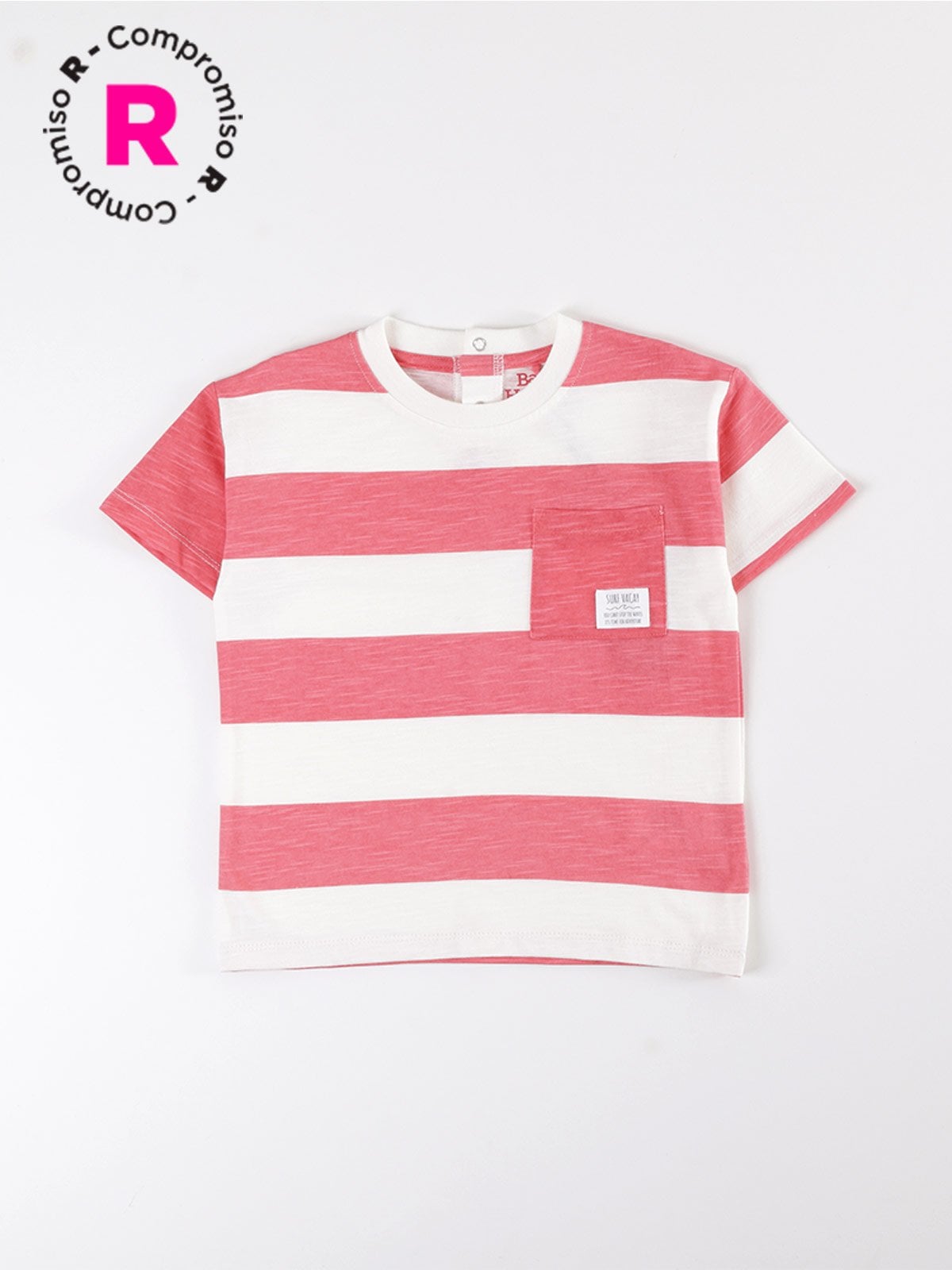 POLERA NIÑO BABY HARVEST RAYAS GRUESA CON BOLSILLO - 1