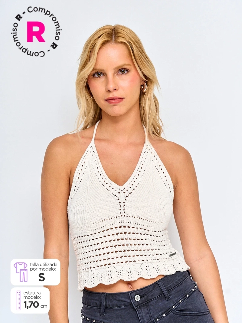 POLERA MUJER AEROPOSTALE ALGODÓN TEJIDA - 1