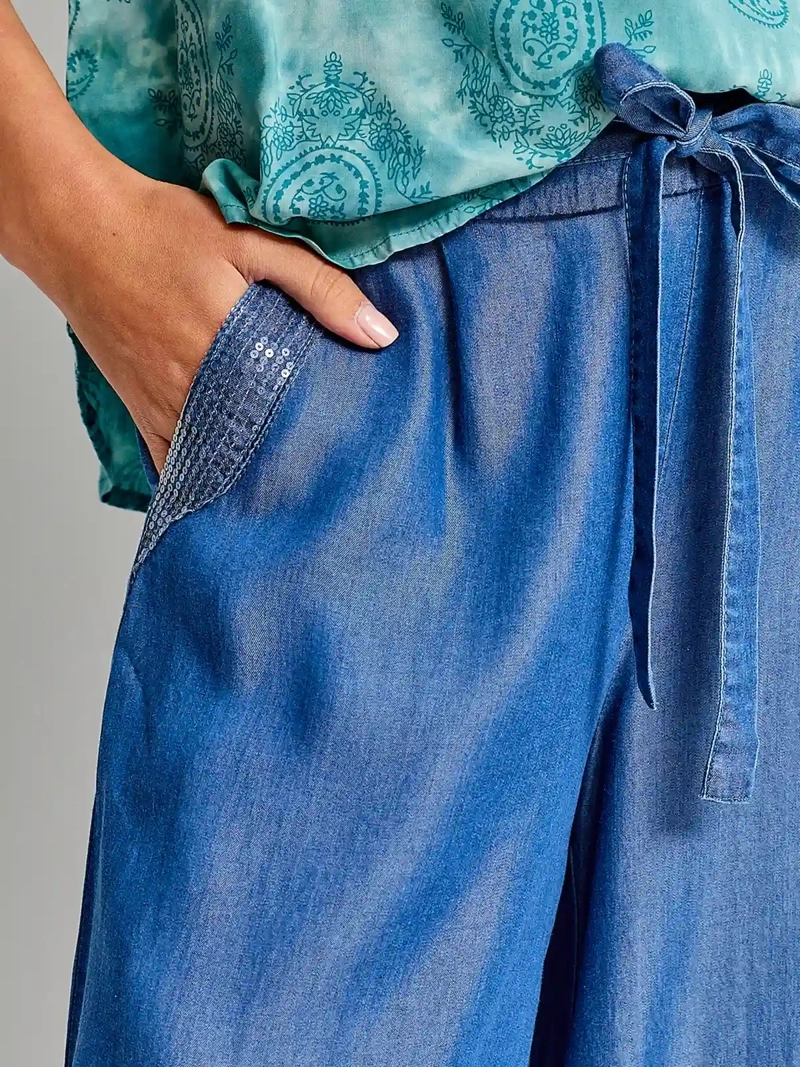 PANTALÓN MUJER TATIENNE ALGODÓN PALAZZO - 4