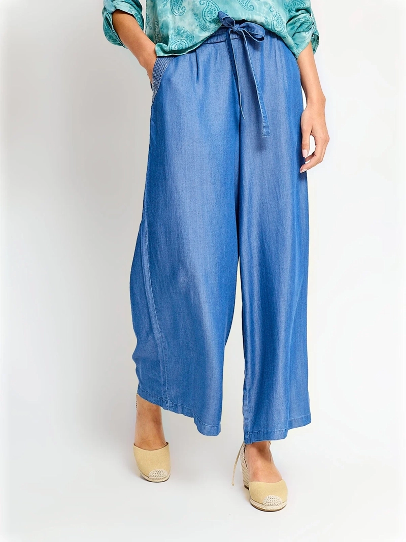 PANTALÓN MUJER TATIENNE ALGODÓN PALAZZO - 2