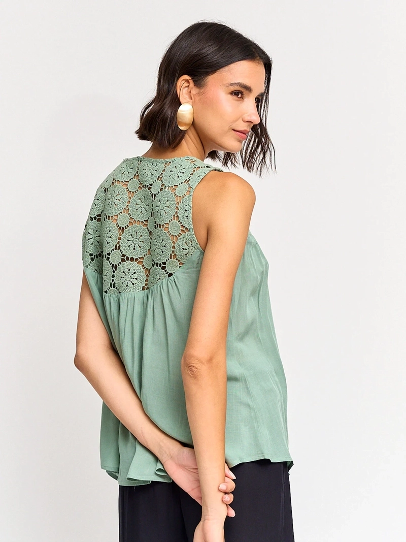 BLUSA MUJER TATIENNE SIN MANGAS - 2