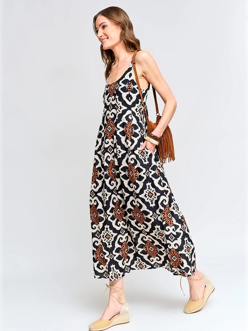 VESTIDO MUJER TATIENNE ALGODÓN LARGO ESTAMPADO - 2