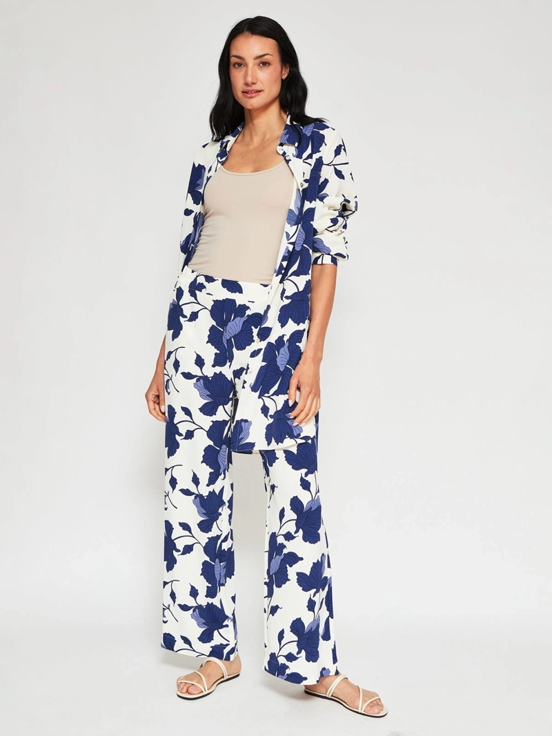 BLUSA MUJER CACHAREL CUELLO CAMISERO MANGA LARGA ESTAMPADO - 4