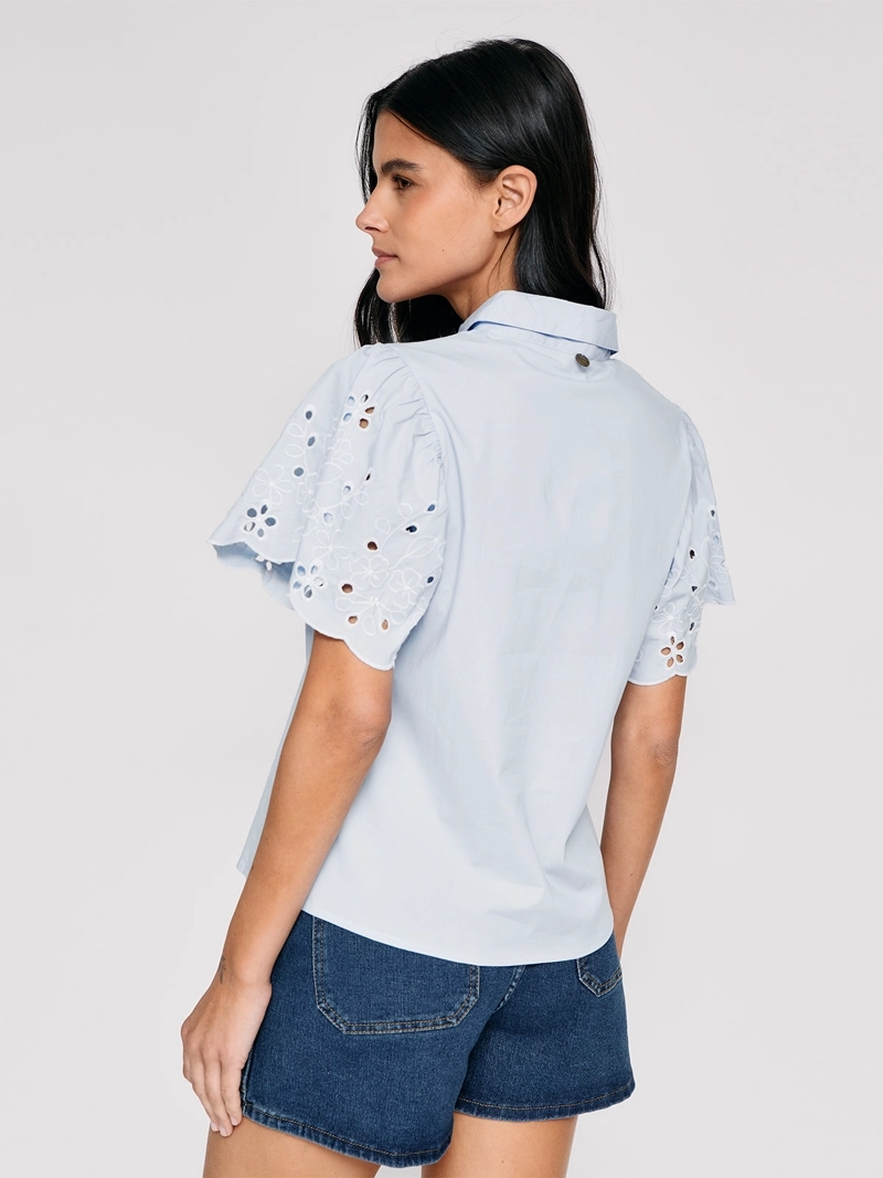 BLUSA MUJER REGATTA ALGODÓN MANGA CORTA BRODERIE - 2