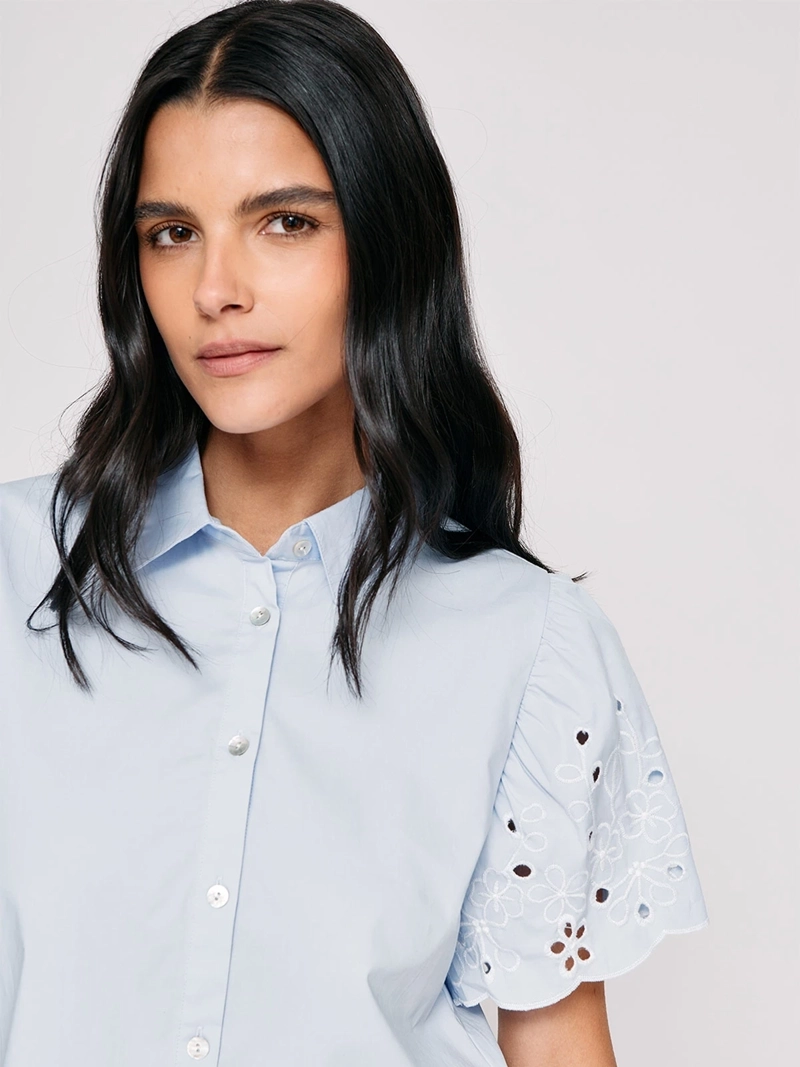 BLUSA MUJER REGATTA ALGODÓN MANGA CORTA BRODERIE - 3