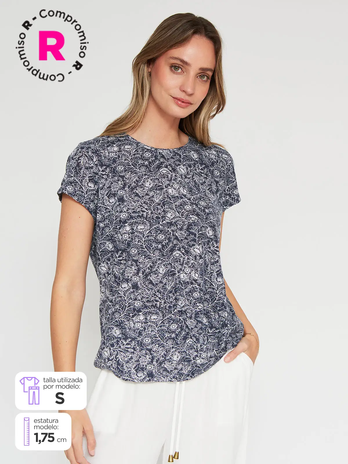 POLERA MUJER REGATTA MANGA CORTA NUDO - 1