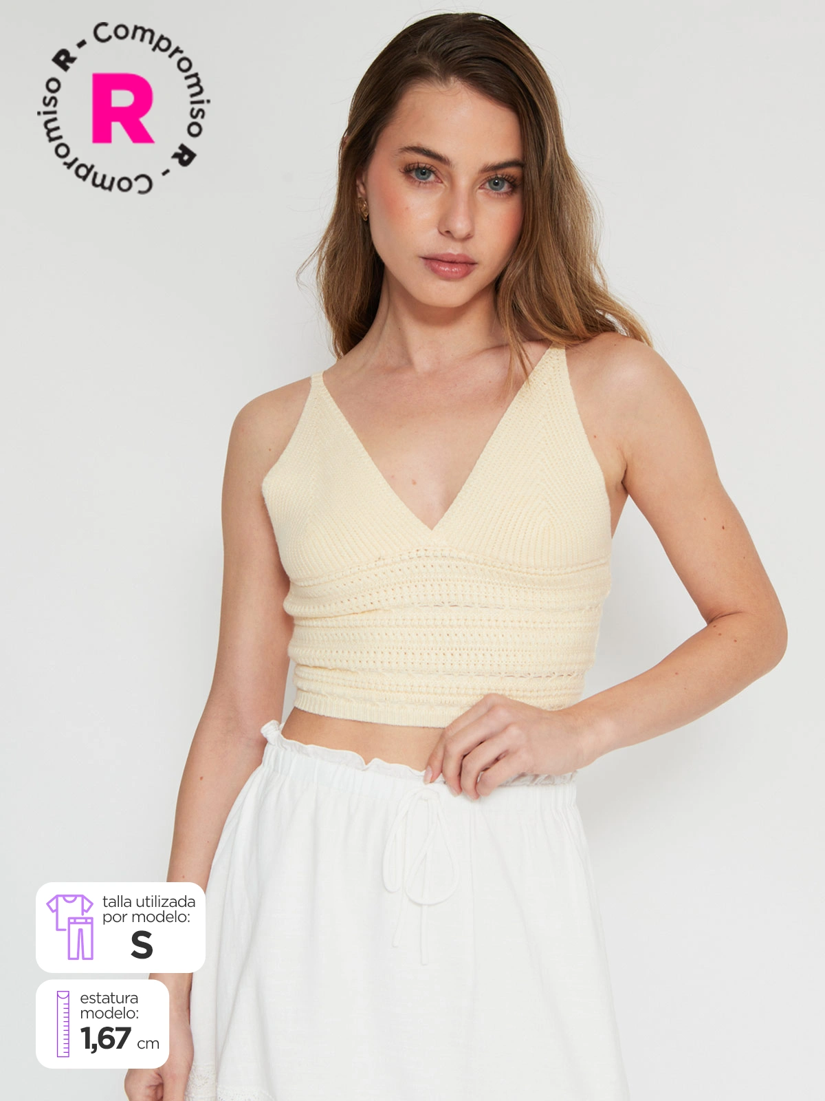 POLERA MUJER INDEX SIN MANGAS TEJIDO - 1