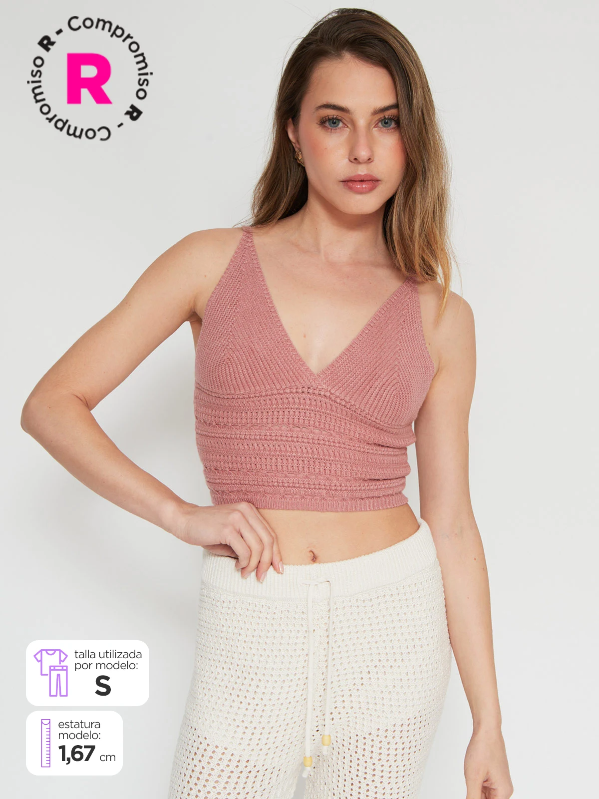 POLERA MUJER INDEX SIN MANGAS TEJIDO