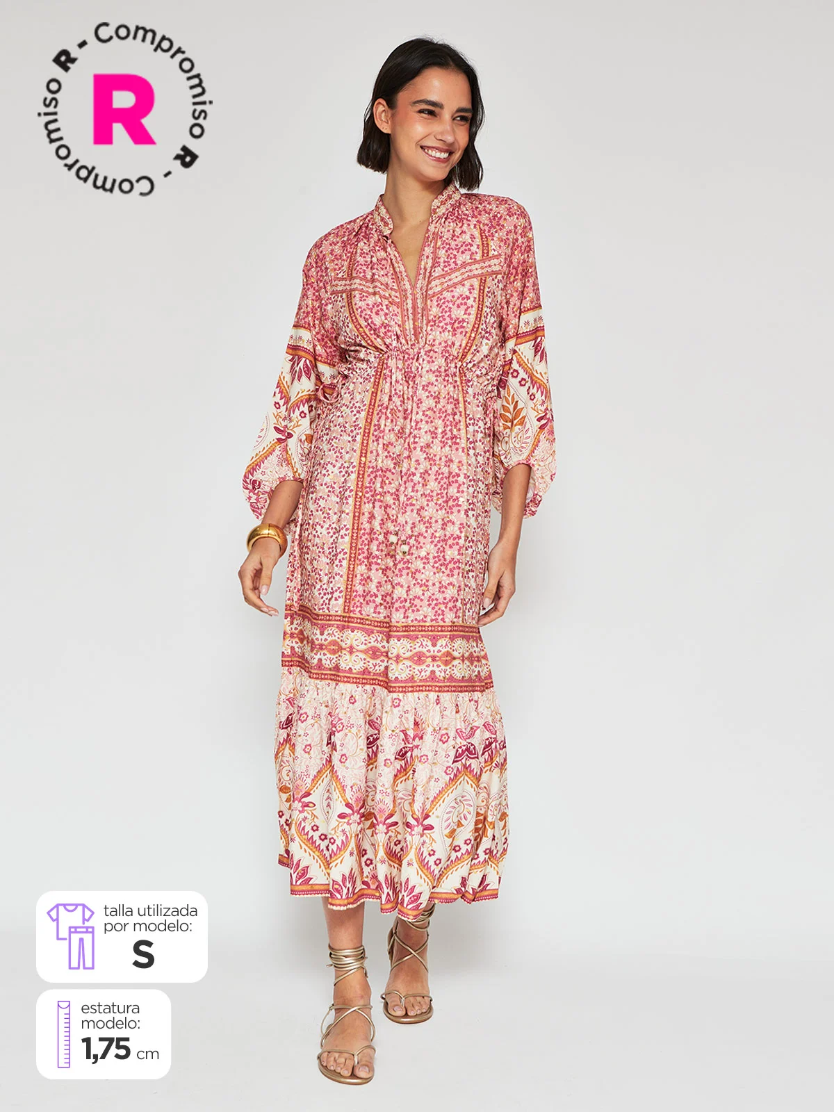 VESTIDO MUJER TATIENNE LARGO MANGA 3/4 - 1