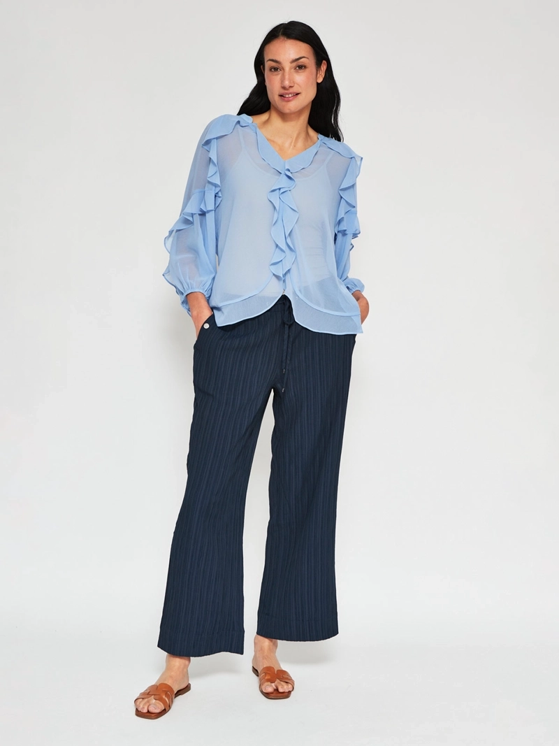 BLUSA MUJER CACHAREL CUELLO EN V MANGA 3/4 - 4