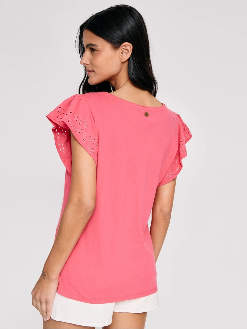 POLERA MUJER REGATTA ALGODÓN MANGA CORTA BRODERIE - 2