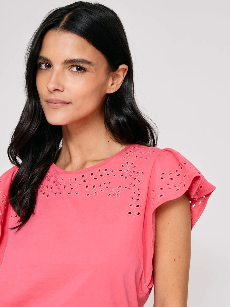 POLERA MUJER REGATTA ALGODÓN MANGA CORTA BRODERIE - 3