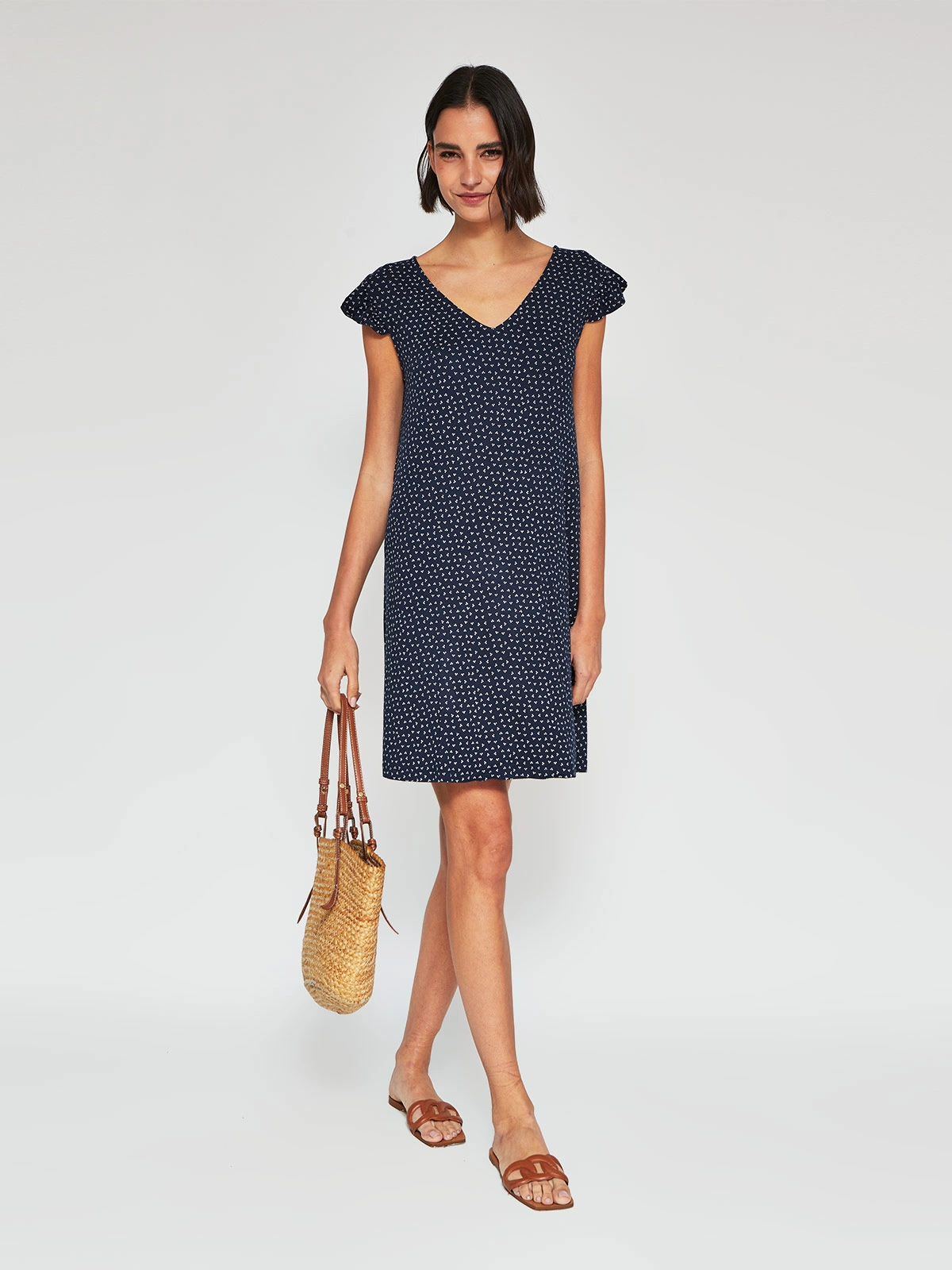 VESTIDO MUJER REGATTA CORTO CUELLO EN V - 4