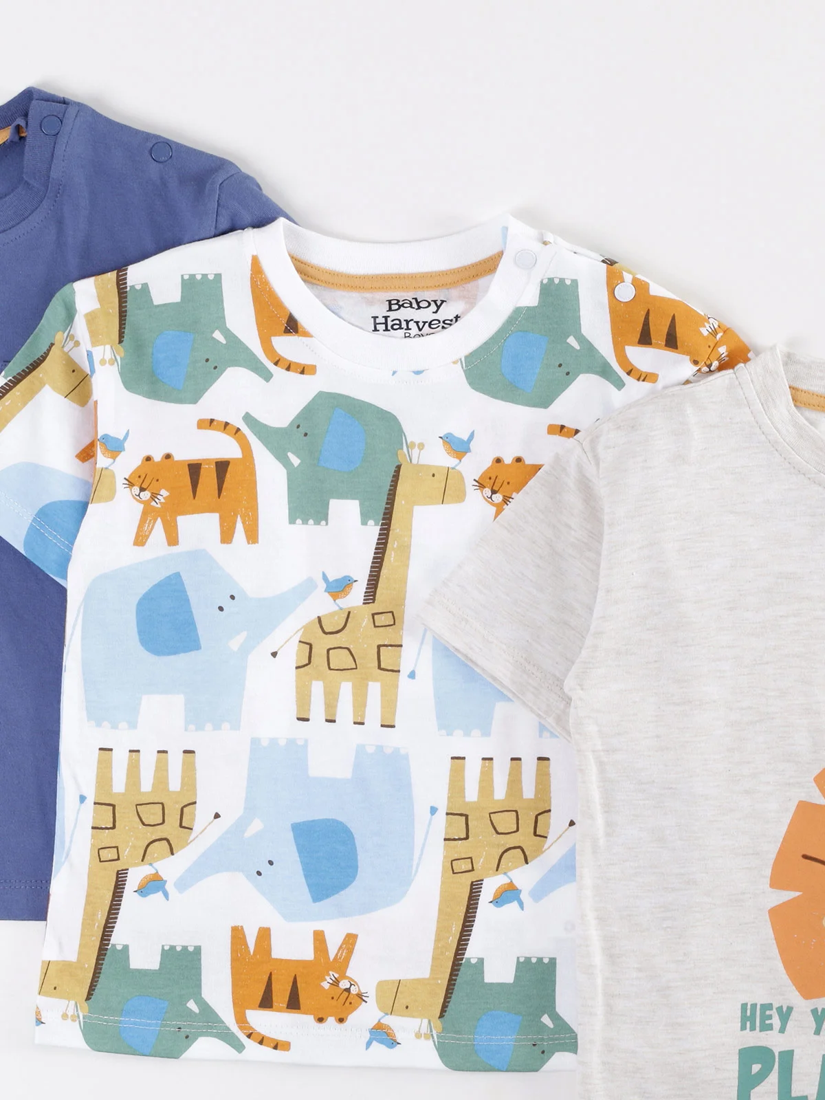 PACK X3 POLERAS MANGA CORTA NIÑO BABY HARVEST - 3