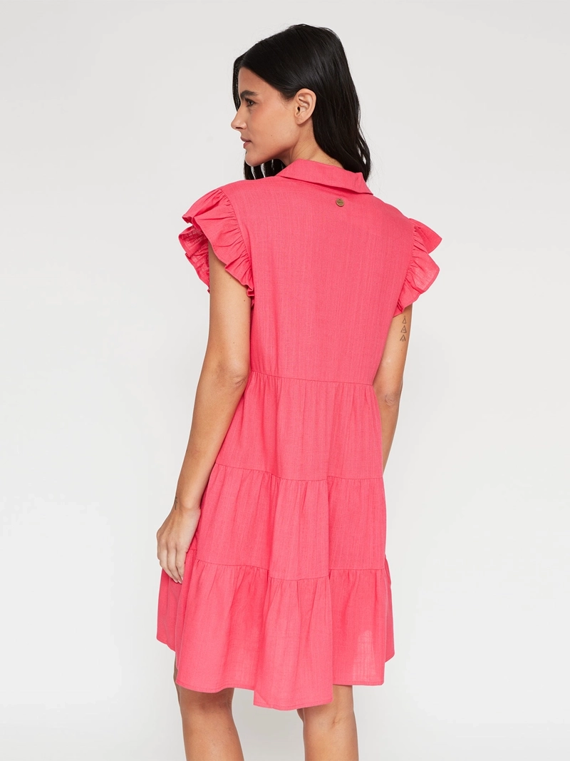VESTIDO MUJER REGATTA LINO CORTO BOTONES - 2