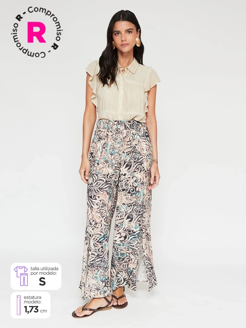 PANTALÓN MUJER TATIENNE PALAZZO LISO