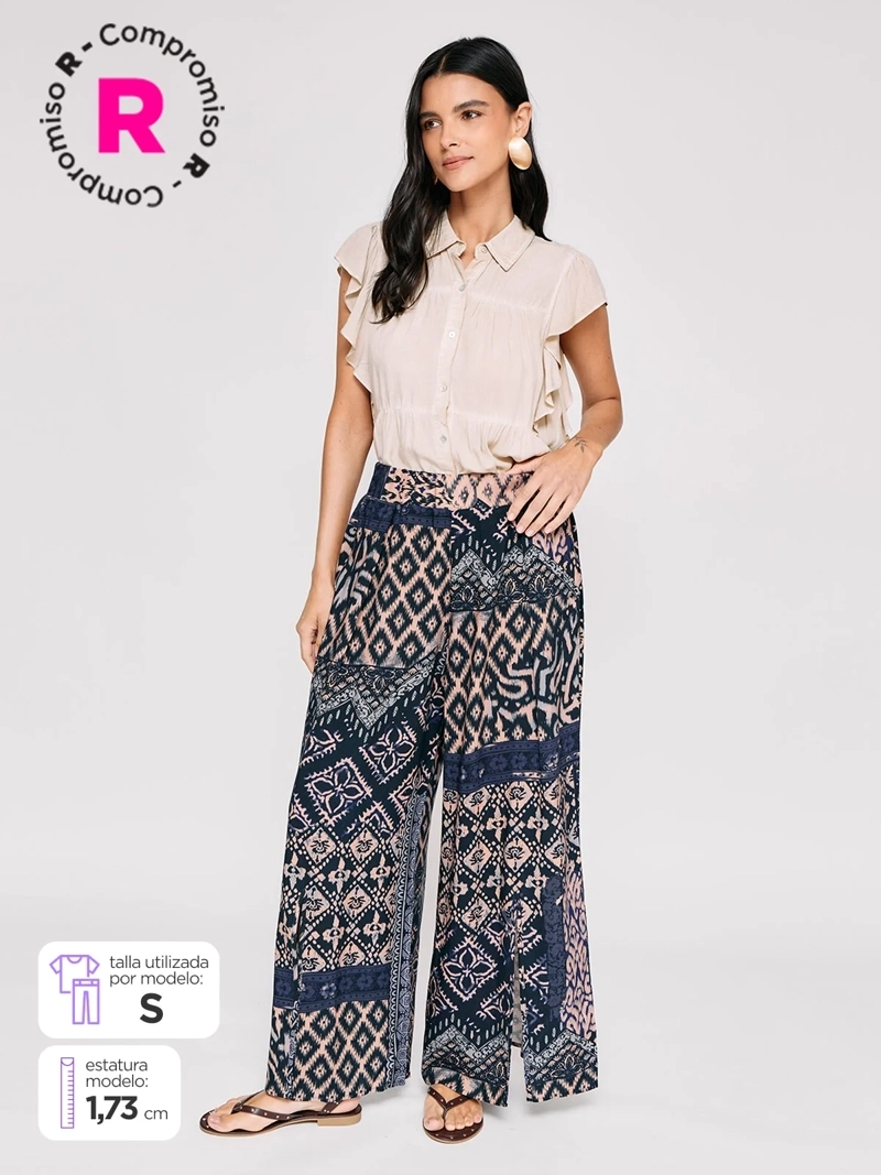 PANTALÓN MUJER TATIENNE PALAZZO LISO
