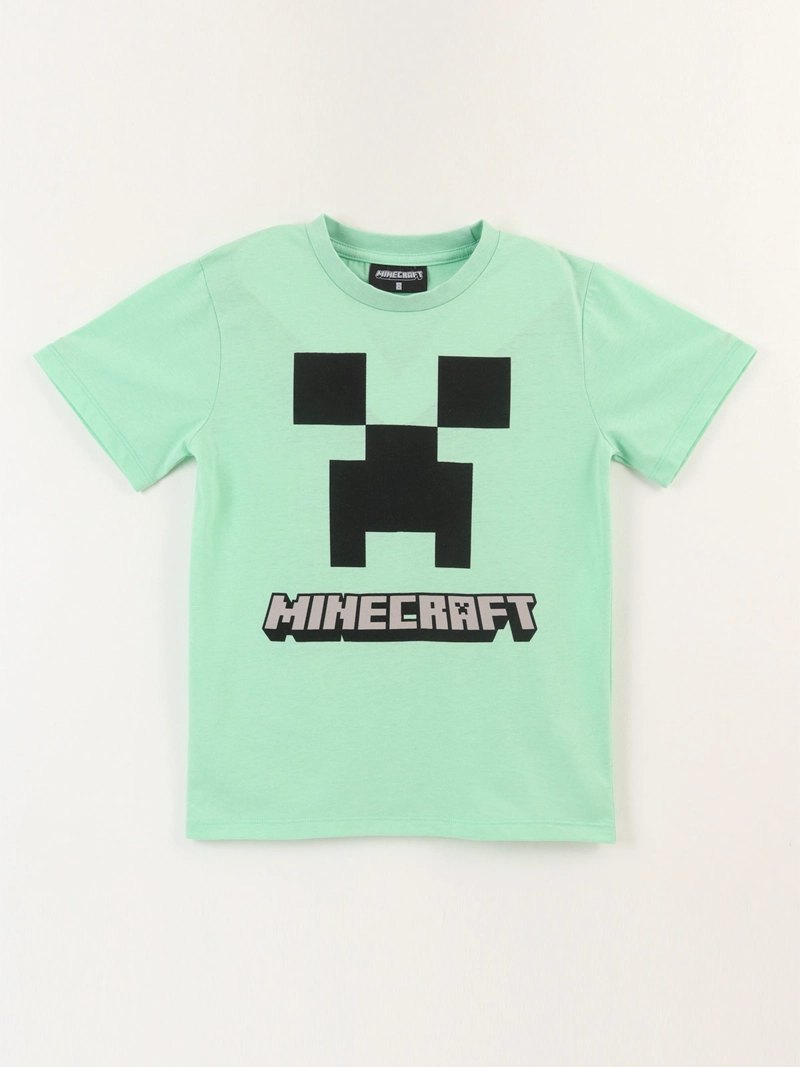 POLERA MANGA CORTA NIÑO MINECRAFT - 1