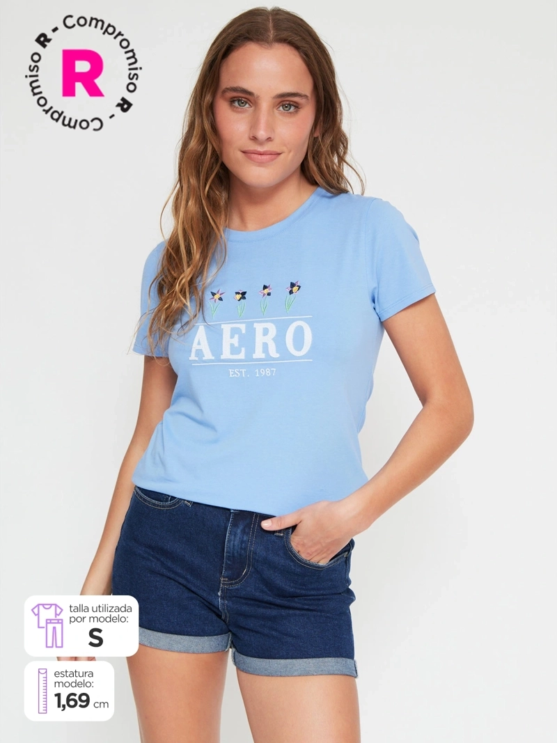 POLERA MUJER AEROPOSTALE ALGODÓN  - 1