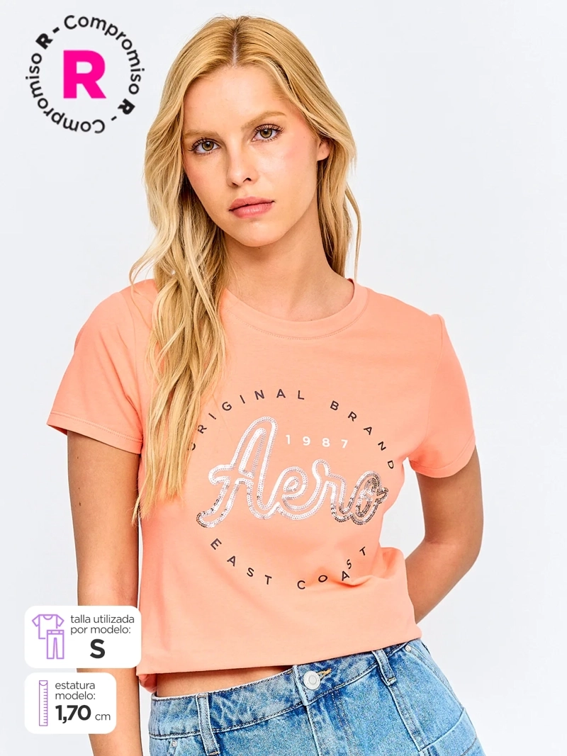 POLERA MUJER AEROPOSTALE ALGODÓN  - 1
