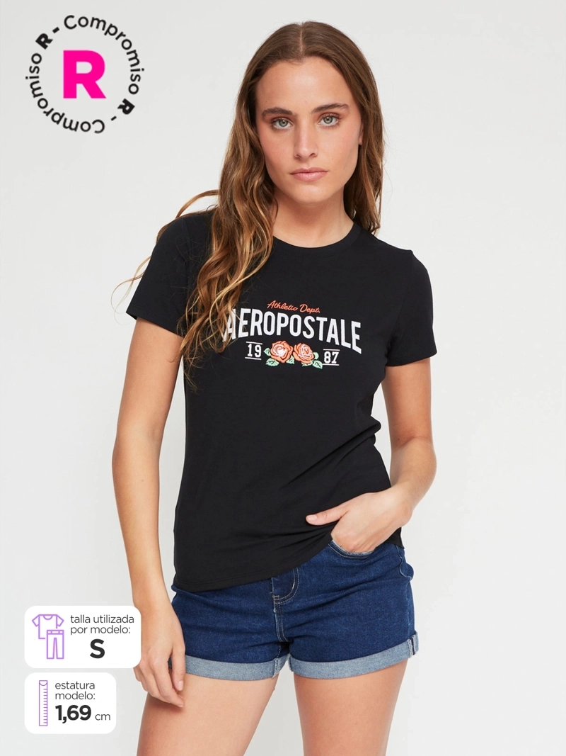 POLERA MUJER AEROPOSTALE ALGODÓN  - 1