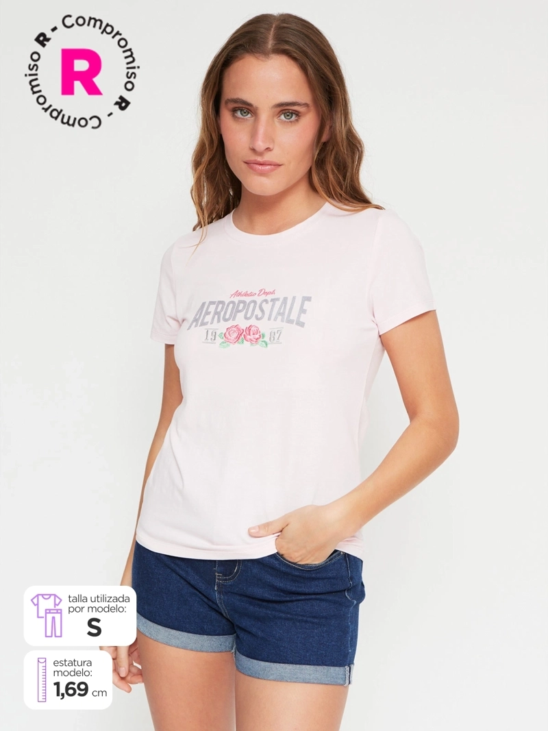 POLERA MUJER AEROPOSTALE ALGODÓN  - 1