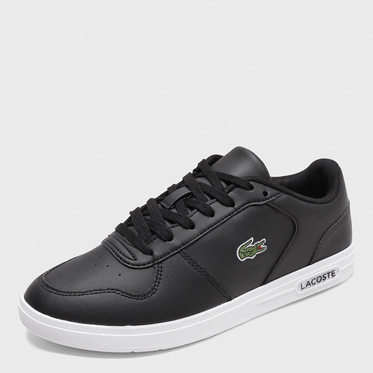 ZAPATILLAS MUJER LACOSTE CASUALES NEGRO T-BASE - 3