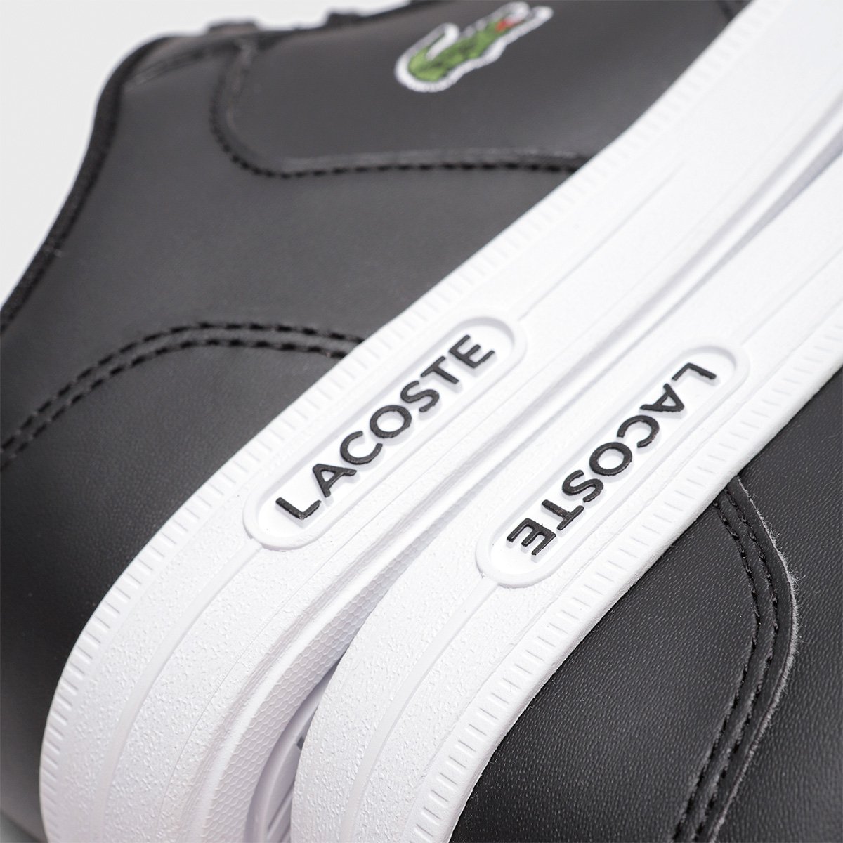 ZAPATILLAS MUJER LACOSTE CASUALES NEGRO T-BASE - 7