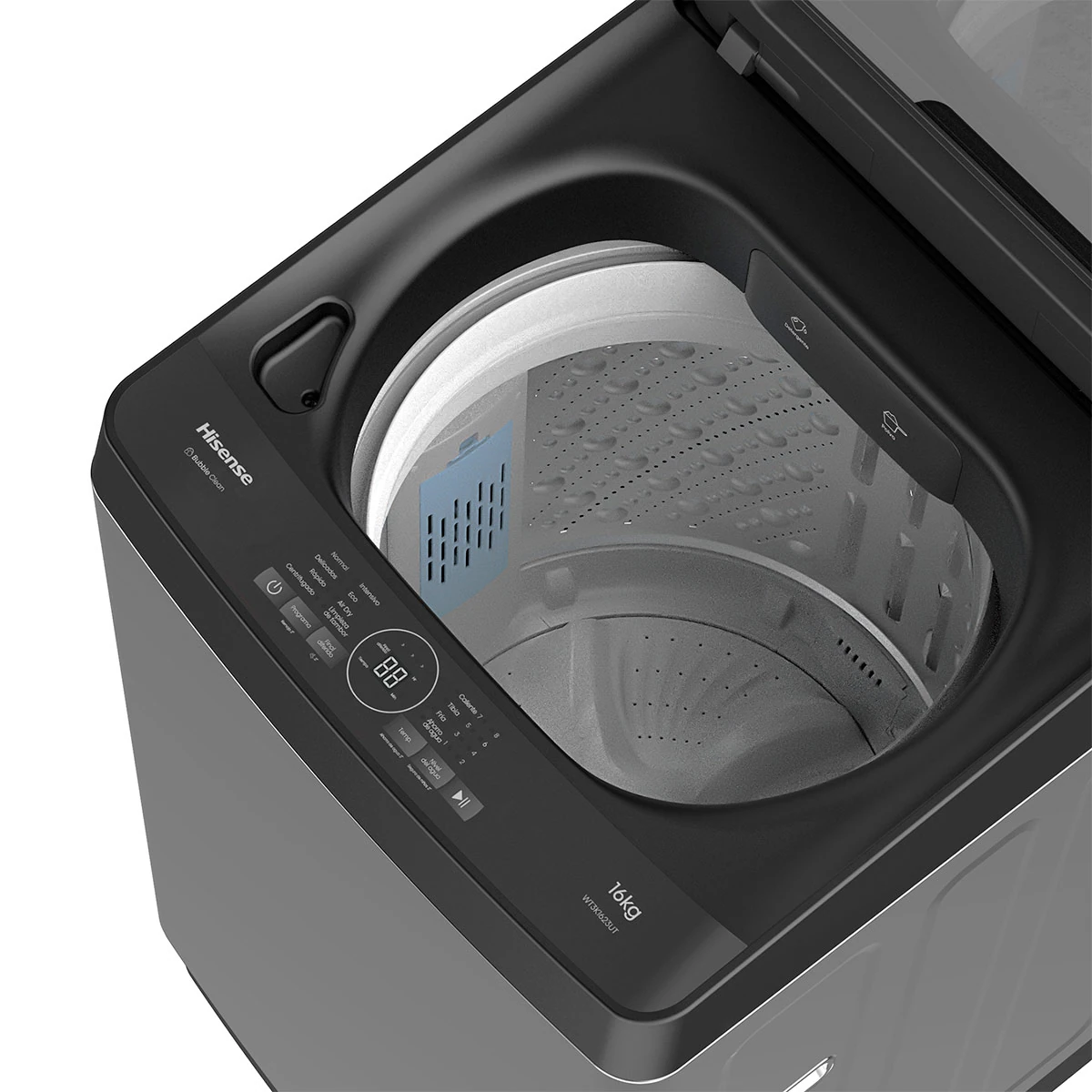 LAVADORA CARGA SUPERIOR HISENSE WT3K1623UT 16KG GRAFITO - 11