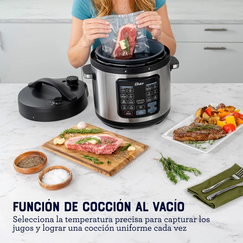 OLLA A PRESIÓN OSTER ELÉCTRICA TURBO CKSTPCECT75DF 1300W 7.5 LT - 5