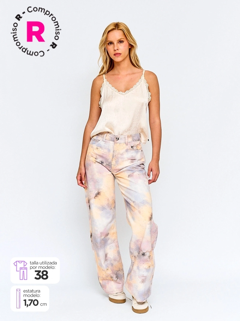 JEANS MUJER BARBADOS ALGODÓN ESTAMPADO