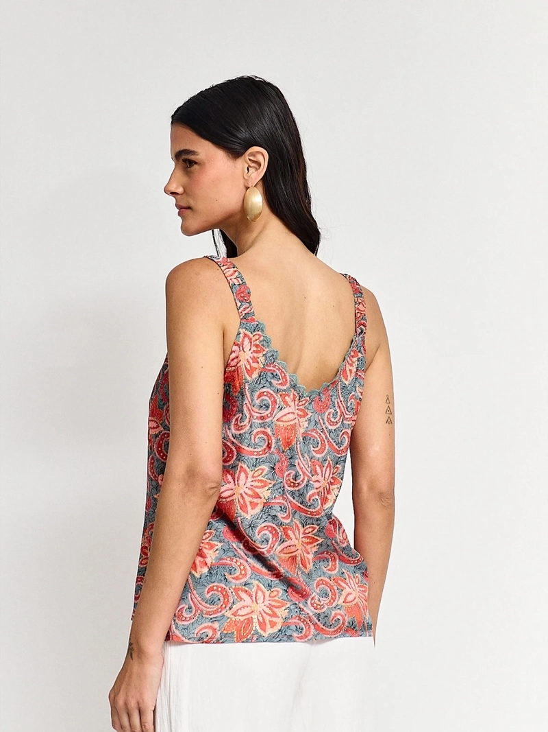 BLUSA MUJER TATIENNE SIN MANGAS SATÍN - 2
