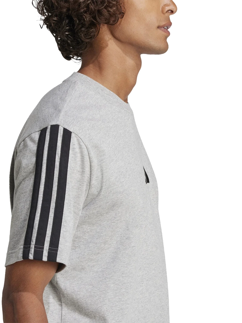 POLERA MANGA CORTA HOMBRE ADIDAS ESSENTIALS SINGLE JERSEY 3 BANDAS - 4