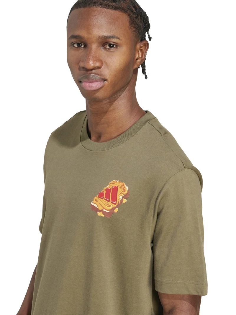 POLERA MANGA CORTA HOMBRE ADIDAS MANTEQUILLA DE MANÍ - 4