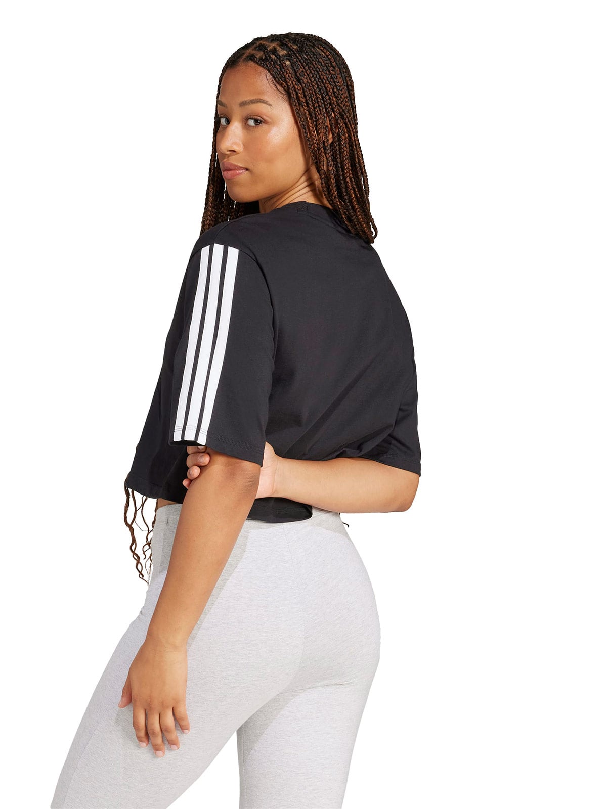 POLERA MANGA CORTA MUJER ADIDAS ESSENTIALS 3 TIRAS - 2