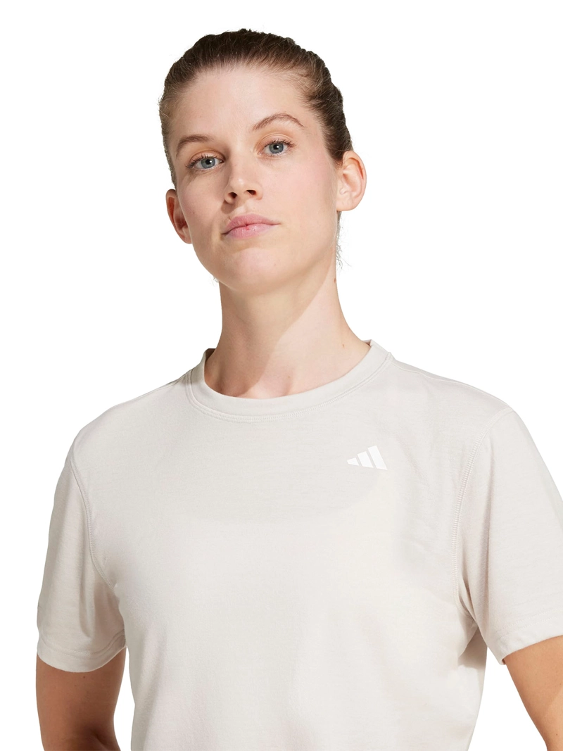 POLERA MUJER ADIDAS TRAIN ESSENTIALS BOXY JE6169 BEIGE - 3