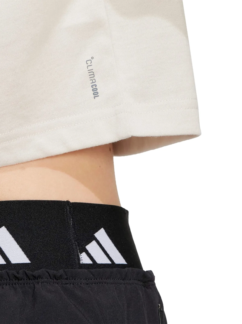 POLERA MUJER ADIDAS TRAIN ESSENTIALS BOXY JE6169 BEIGE - 4