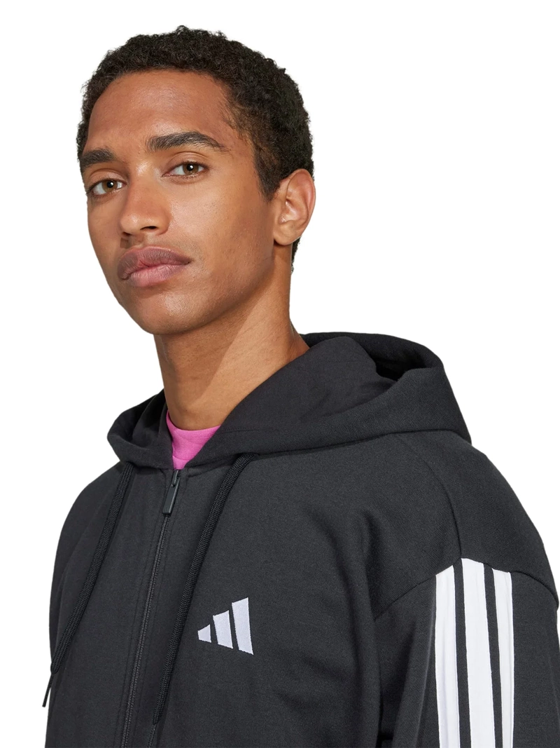 POLERÓN HOMBRE ADIDAS ESSENTIAL THREE STRIPES FRENCH TERRY JD1877 NEGRO - 4
